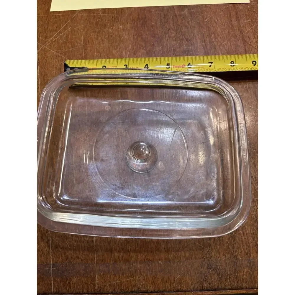 Corning Pyrex Casserole Rectangle P-4-C Clear Glass Replacement Lid Fits  1.5 qt - Picture 9 of 10